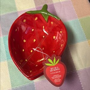 Strawberry Shaped Dip Bowls